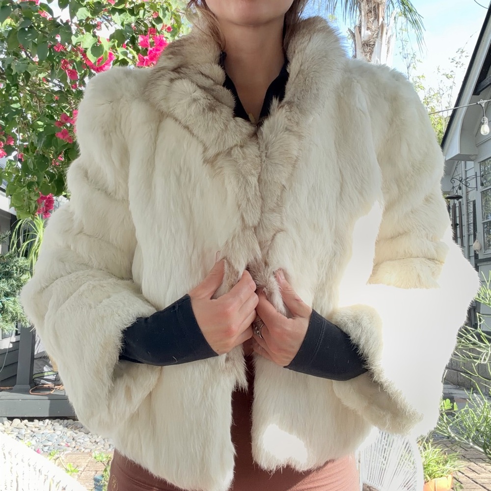Vintage rabbit fur jacket